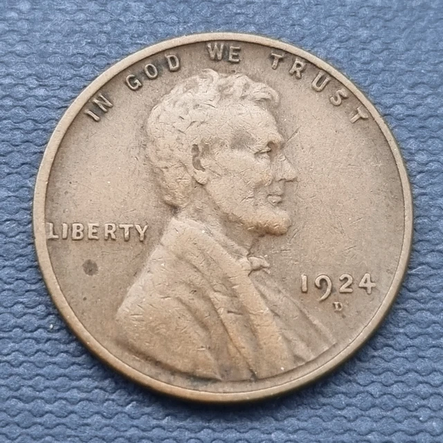 1924 D Wheat Cent Lincoln Head Penny 1c Better Grade XF #49564