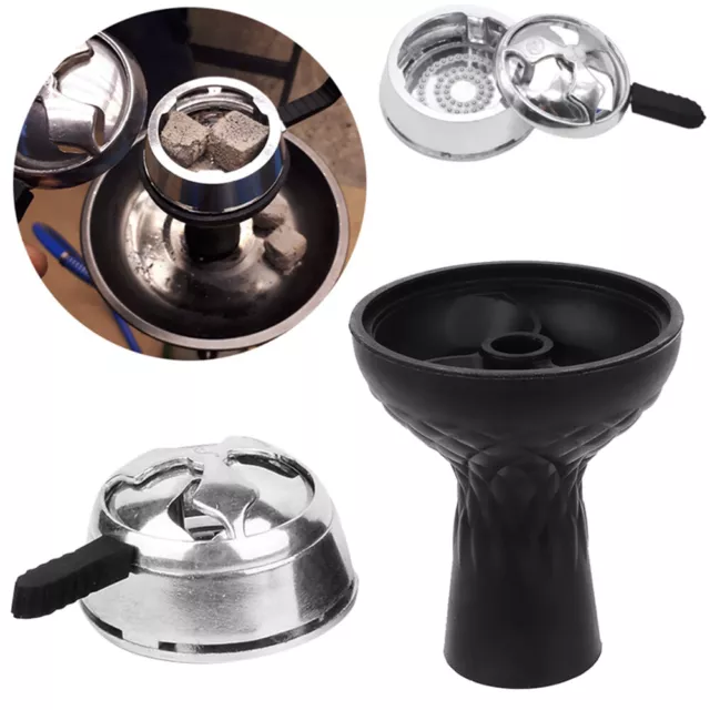 Silikon Hookah Bowl Shisha Kopf Kamin Aufsatz Smokebox Wasserpfeife Tonkopf Set