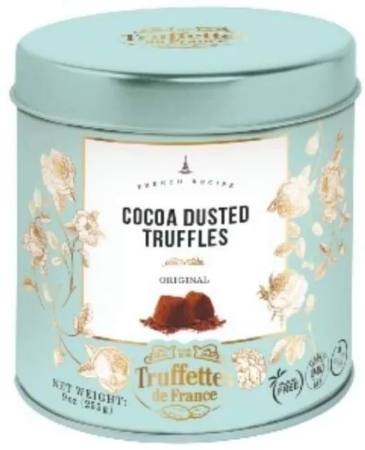 Truffettes de France Cocoa Dusted Truffles Original 9 oz ( 255g) in  2 Tin Cans 2