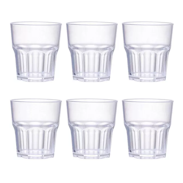 6 Pcs Whiskey Tumbler Glass Cups Suit Milk Crystal Plastic Beer Mugs Acrylic