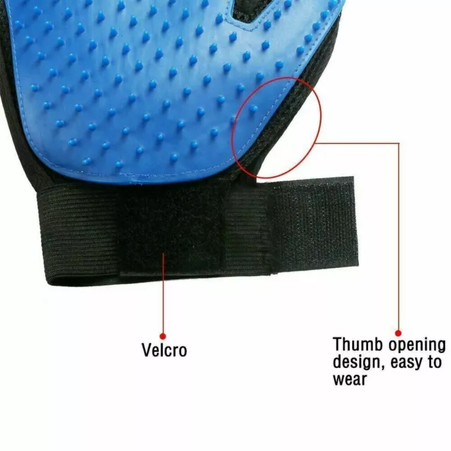 Pet Hair Gloves Brush Remover 1 Pair Dog Cat Comb Fur Mitt Massage Grooming Bath 11