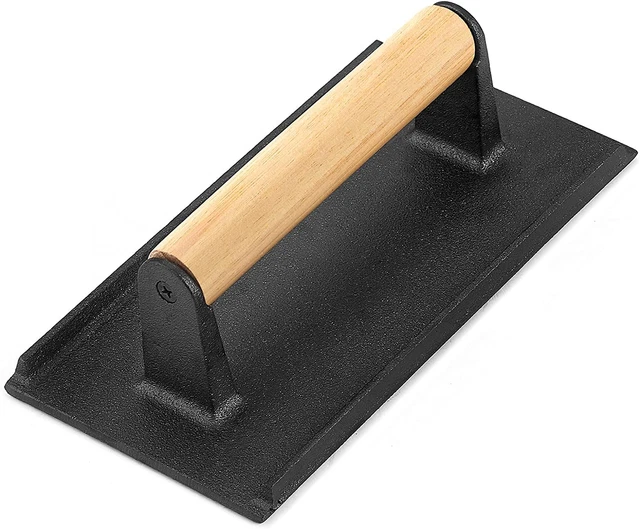 Bacon Hamburger Press - 8X4" Cast Iron W/ Handle