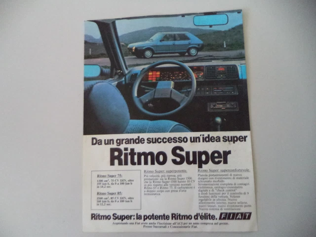 ADVERTISING PUBBLICITÀ 1981 FIAT RITMO SUPER EUR 6,00 - PicClick FR