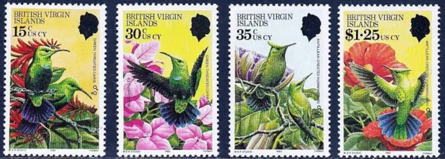 Brit.virgin Is. 1982 Birds Sc#422-25 Mnh Doves, Hummingbirds
