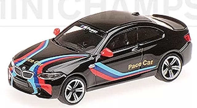 BMW M2 F87 Coupe 2016 Pace Car schwarz black 1:87 Minichamps