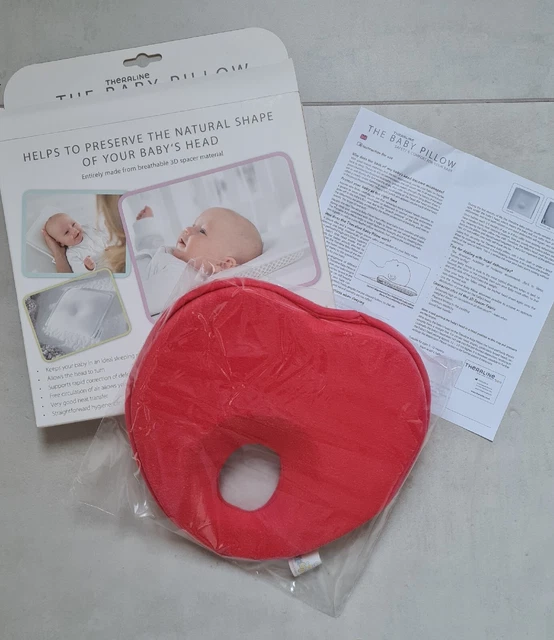 Almohada roja para bebé Theraline - Soporte cómodo para dar forma a la cabeza