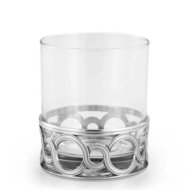 Royal Selangor Verre à whisky hexagonal en étain finition à la main