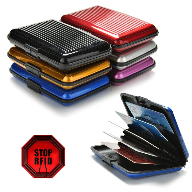 Hot Porta Tessere Rigido Deals PORTA CARTE DI CREDITO PER TESSERE BANCOMAT SOLDI RIGIDO IN ALLUMINIO SCUDO RFID - Foto 3