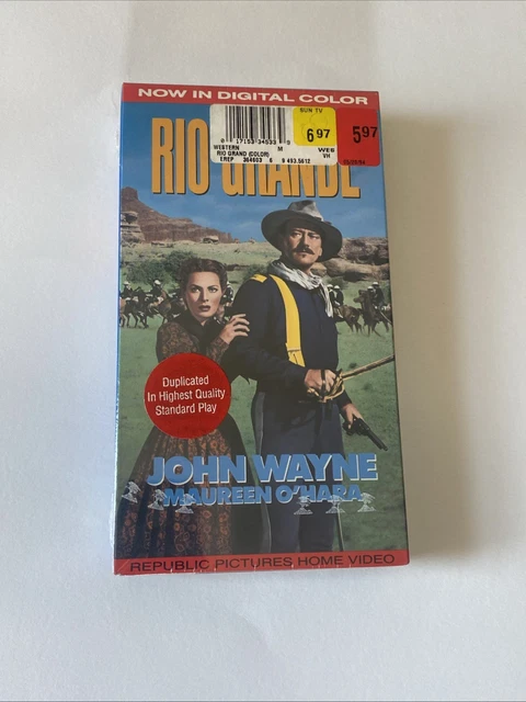 RIO GRANDE VHS 1994 Colorized John Wayne Maureen OHara Sealed Vintage ...
