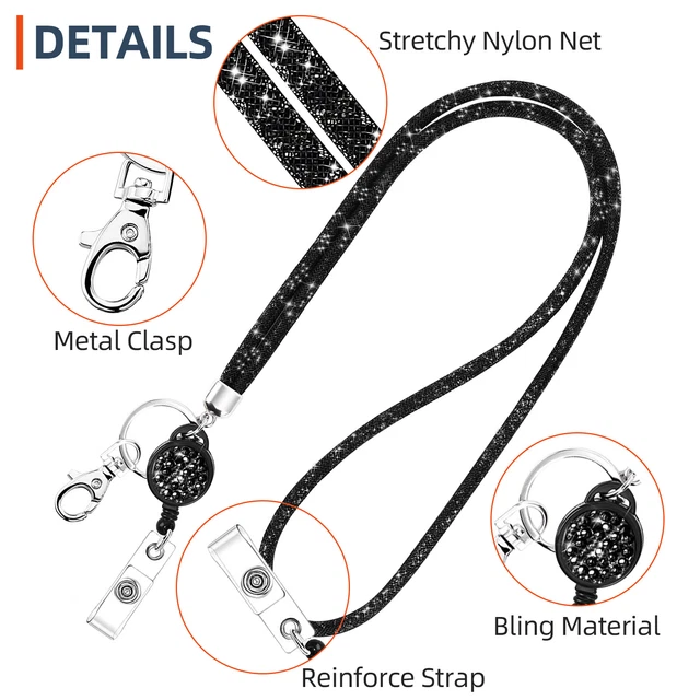 Fezf 8pcs Portabadge Trasparente | Portacarte D'Identità Con Cordino - Foto 5