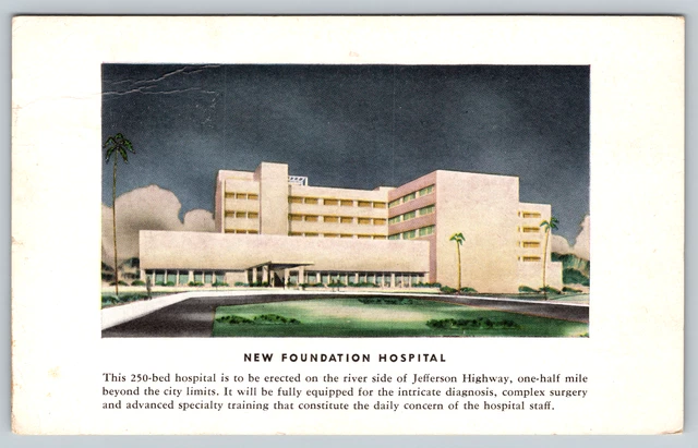 c1950s Alton Ochsner Medical Foundation New Orleans Louisiana Vintage Postcard