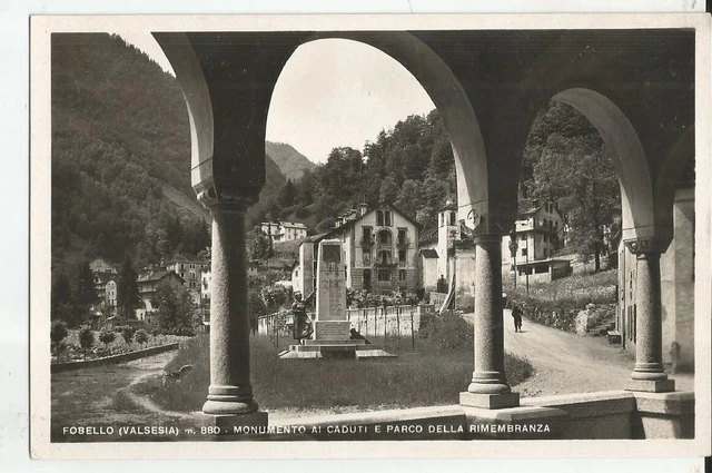 Fobello(Vercelli) Monumento Ai Caduti E Parco Della Rimembranza -Fp