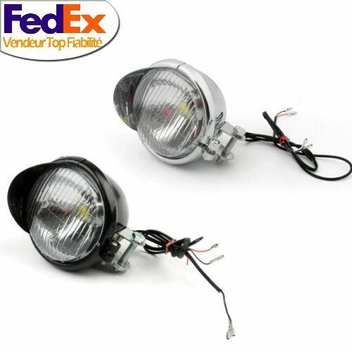 Phare LED H4 Double 4,65 Pouces Pour Harley-Davidson FXDF, Dyna, Fat Bob | 6000K, IP67, Avec DRL - 6