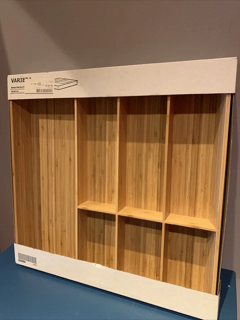 IKEA VARIERA CUTLERY box drawer insert 7 bamboo compartments £41.11 ...