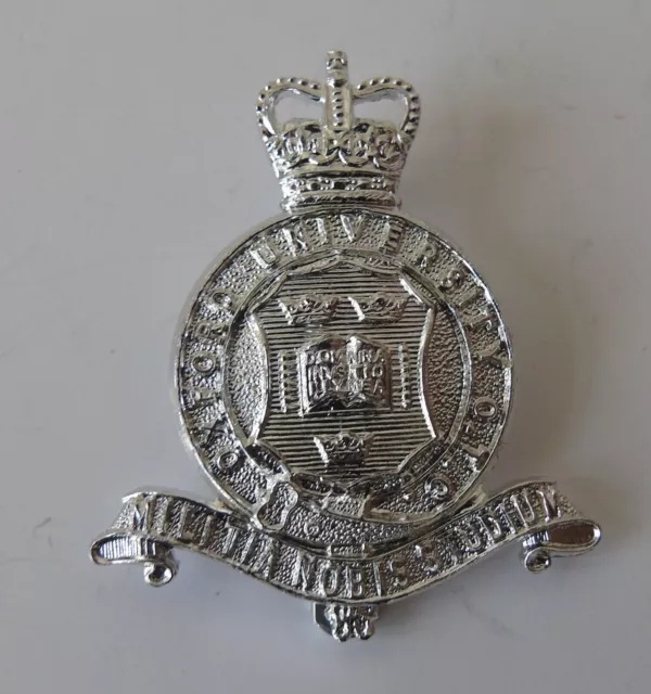 British Army Oxford University Officer Training Corps Anodised OTC Cap Badge