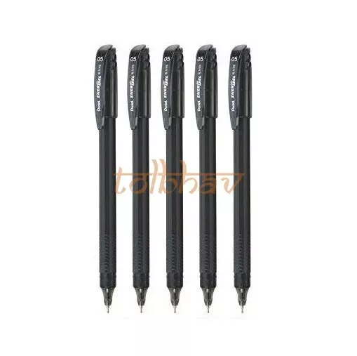 Pentel Energel BLN 415 Roller Gel Stift - Schwarze Tinte 0.5mm Punkt - Pack 5