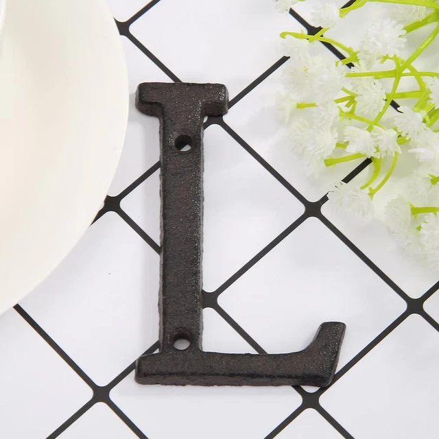 Cast Iron House Sign Metal Letters Alphabet Doorplate DIY Cafe Shop Wall Decor