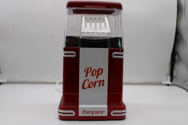 Beper - Popcorn-Maschine, 3 Minuten Popcorn, fettfrei, Heißluftzirkulation