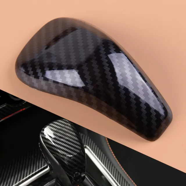 Carbon Fiber Gear Shift Knob Head Cap Trim Sticker Fit For Subaru XV 2018-2019