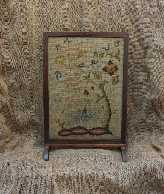 Tapiz floral vintage con pantalla de fuego decorativo de madera para roble y aguja