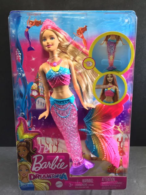 New Barbie Dreamtopia Mermaid Doll with Light Up Tail Blonde