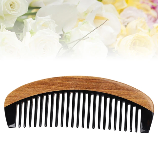 Horn Comb Teeth Wide Tooth Detangling Comb Anti-Static Horn Long Combs Natural