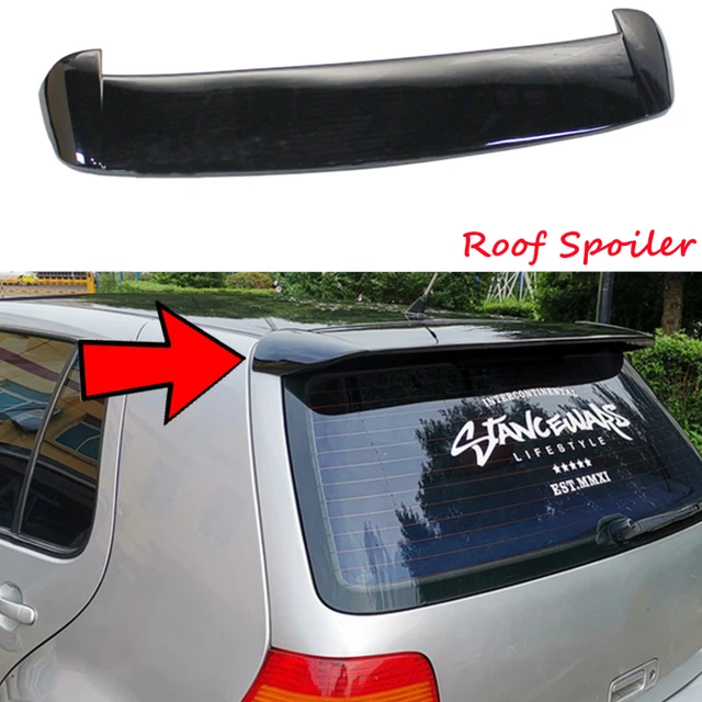 REAR TRUNK ROOF Spoiler Top Lip Wing Painted Black Fit For VW GTI Golf