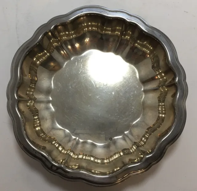 Candy Silver Plated Dish by Oneida, 7.5 Inches Round, 1 12 Inches Tall