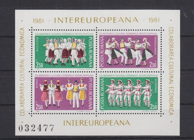 Rumänien Block 178 mit 3784-3787 postfrisch Romania MNH #RA269