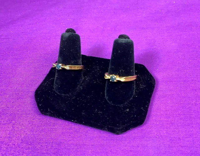 Lot 2 Vintage Signed Avon Rings 18K Gold Filled Size 7 Identical    R24
