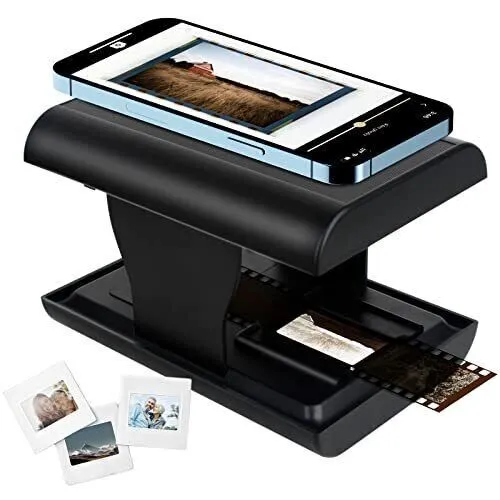 Scanner de Diapositives et Négatifs, Scanner de Film Mobile avec éclairage LED