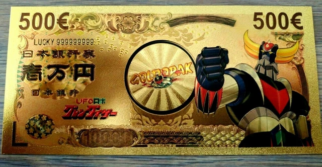 Carte Collector Goldorak Albator 10000 Yen En Or - Phénicia, Série Manga Japonaise