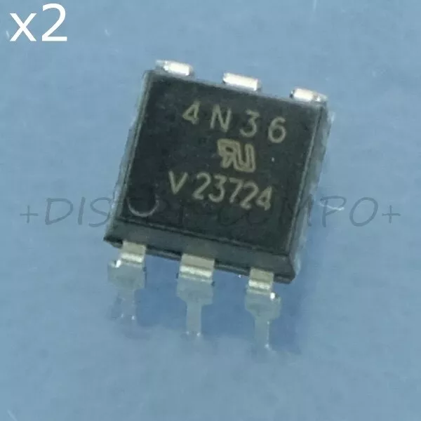 4N36 Optocoupleur sortie transistor DIP-6 Vishay RoHS (lot de 2)