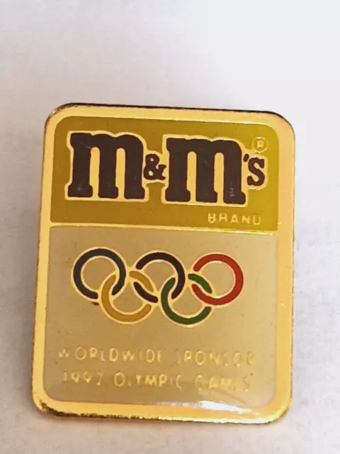 Pin's M&M's  worldwide sponsor 1992 olympic games  jeux olympiques 1992