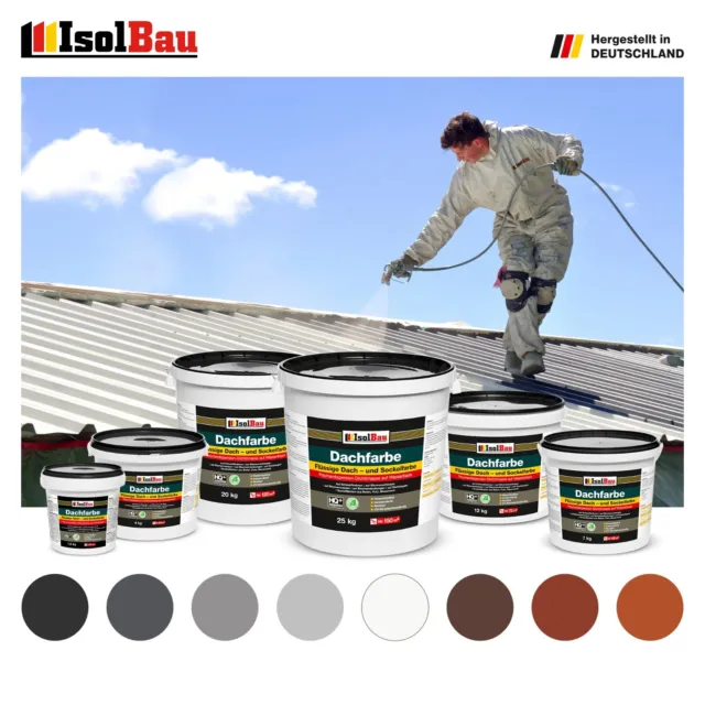 Dachfarbe 1,5kg - 25kg Fassadenfarbe Sockelfarbe Betonfarbe RAL Farbe 100% ECO