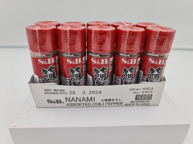 S&B Shichimi / peperoncino Nanami Togarashi / spezie / asiatico / 15 pezzi