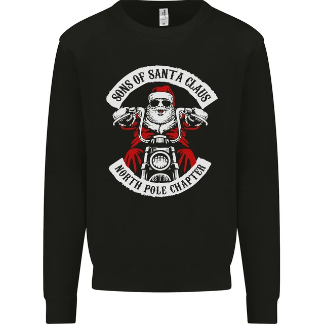 Sons of Santa Biker Motorcycle Christmas Mens Sweatshirt Jumper