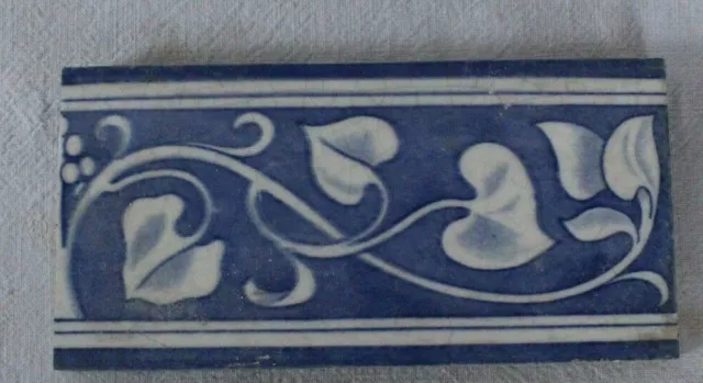 charming ANTIQUE  minton arts & crafts BORDER TILE MORRIS INSPIRED