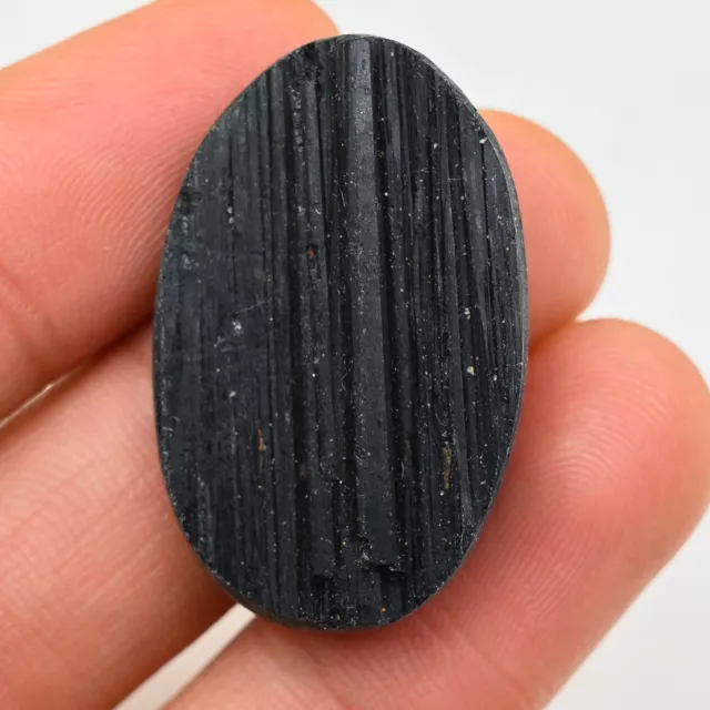 100% Natural AAA Black Tourmaline Oval Cabochon Loose Untreated Gemstone KR-1389