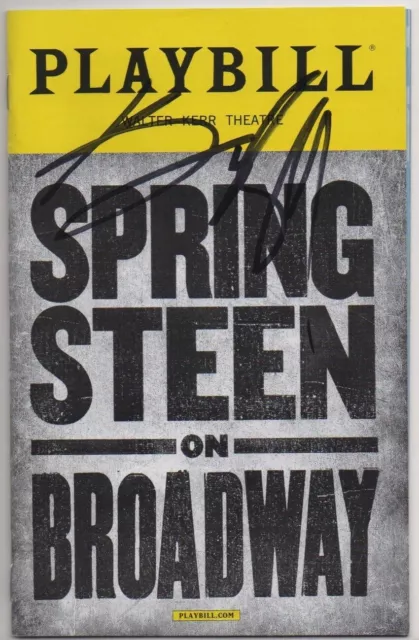 BRUCE SPRINGSTEEN signed BROADWAY playbill AUTOGRAPH IN PERSON ACOA