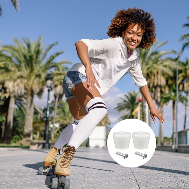 4 Pcs Roller Skating Stoppers Skate Brakes Braking Shoes Holder Skates Pad