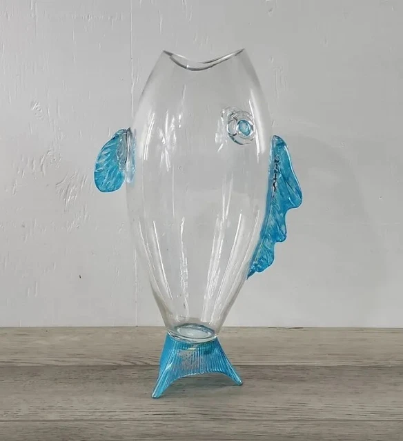 Palais Glassware 'Bol de Poisson' Clear Glass Standing Fish Shaped Bowl - 14.5"