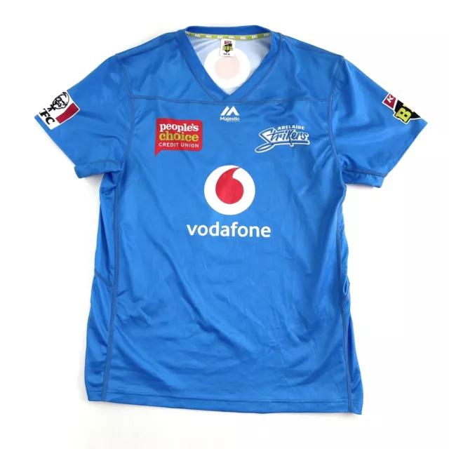 Adelaide Strikers BBL Men’s Cricket Supporter Shirt Short Sleeve Size XL Blue