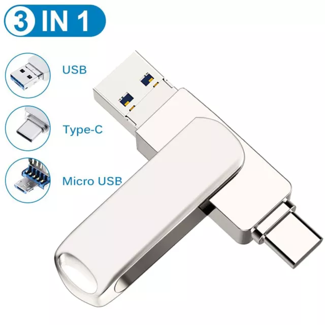 CHIAVETTA USB 3.0 2 TB 1 TB 3 in 1 Type-C OTG chiavetta di memoria