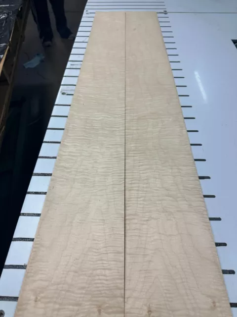 Figured Maple Raw Wood Veneer 2 sheets 63'' x 6'' 712O