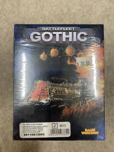 Warhammer 40K Battlefleet Gothic TAU EMPIRE HERO CLASS STARSHIP Opened Box