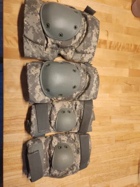 US Army Military Tactical Knee & Elbow Pads  New ACU USGI Digital Camouflage