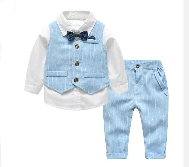 Completo set 3 pz bambino  neonato 3 mesi -4anni cerimonia festa