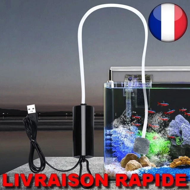 Bomba de oxígeno para pecera, minicargador USB, burbujas de agua para...