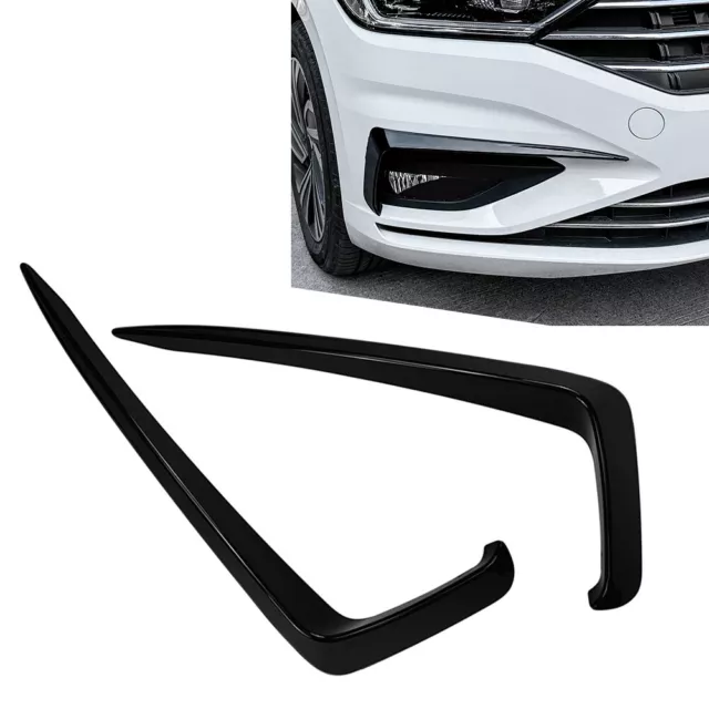 Front Bumper Fog Lamp Light Cover Trim Fit VW Jetta MK7 2019-21 Gloss Black uk